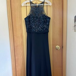 Navy Blue Prom Dress (Mori Lee by Madeline Gardner)